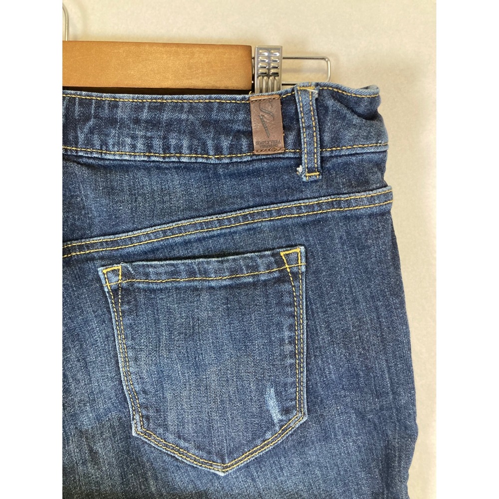 Classic‎ Simply Vera Vera Wang Women 8 Blue Mid Rise Skinny Stretch Denim Jeans - Picture 5 of 11